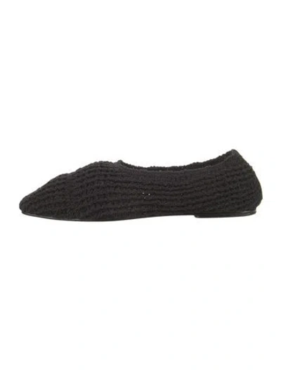 Pre-owned The Row Grosgrain Trim Ballet Flats In Black