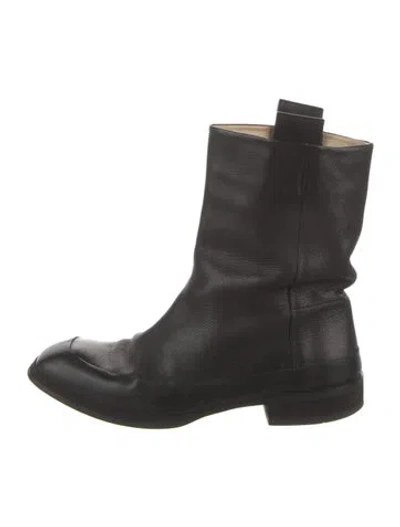Pre-owned The Row Grudge Leather Boots In Black