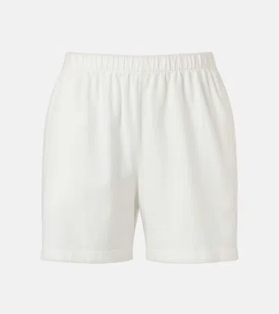 The Row Gunty Cotton Shorts In White