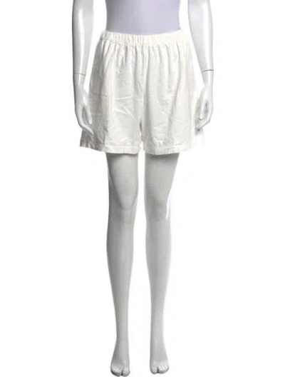Pre-owned The Row Gunty Mini Shorts In White