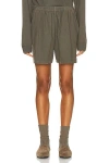 The Row Gunty Cotton Jersey Shorts In Mud