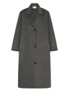 The Row Gustaf Buttoned Coat In Gray