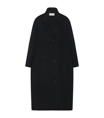The Row Gustaf Cashmere Coat In Blk Black