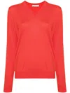 The Row Lightweight Wool Sweater Haius In Red