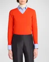The Row Lightweight Wool Sweater Haius In Firetruck