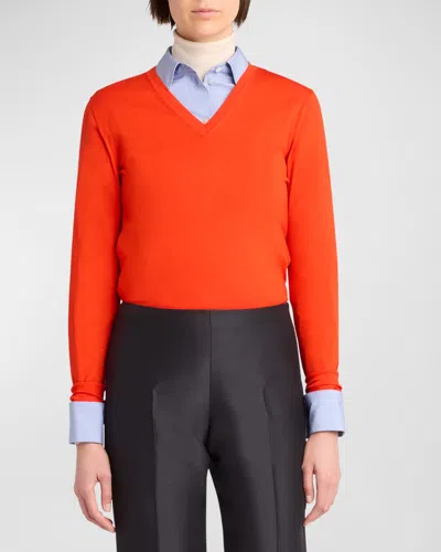 THE ROW HAIUS V-NECK WOOL SWEATER