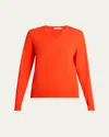 The Row Haius V-neck Wool Sweater In Firetruck
