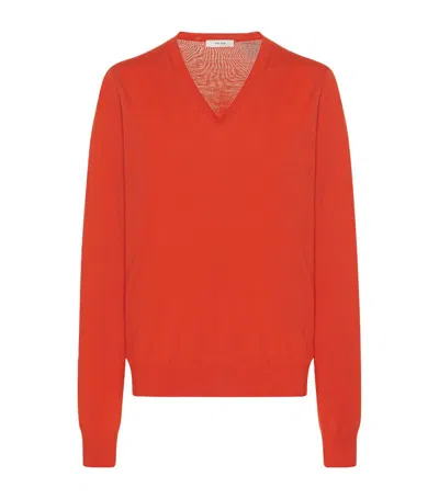 The Row Lightweight Wool Sweater Haius In Red