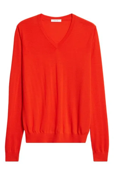 The Row Haius Wool V-neck Sweater In Firetruck