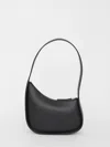 The Row Half Moon Leather Shoulder Bag In Black
