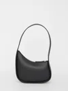 The Row Zippered Half-moon Handbag In Black