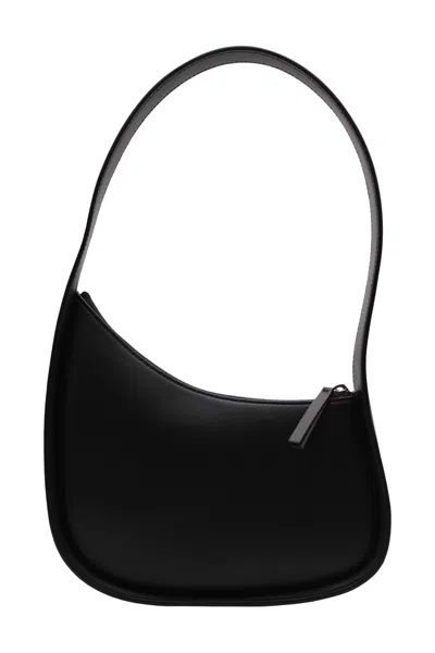 The Row Half Moon Bag In Black Pld