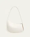 The Row Half Moon Hobo Bag In Calfskin Leather In New Ivory