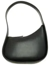The Row Half Moon Leather Bag In Black