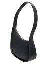 The Row Half Moon Leather Bag In Navy Blue
