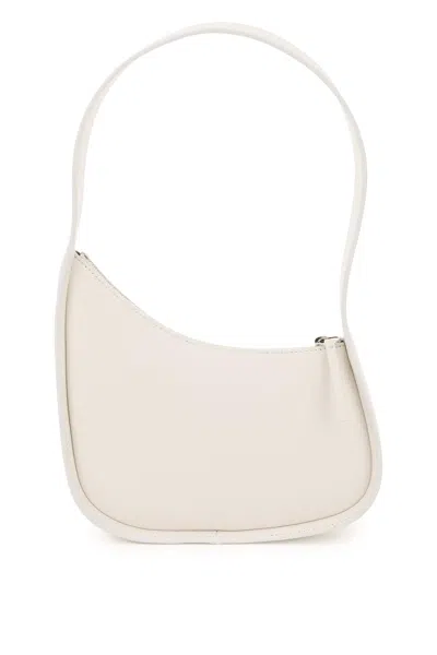 The Row Half Moon Leather Shoulder Bag In White