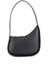 The Row Half Moon Leather Shoulder Bag In Black