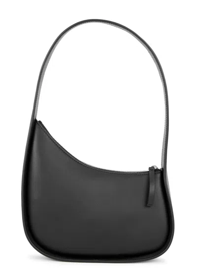 The Row Half Moon Leather Shoulder Bag In Neutral