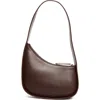 The Row Half Moon Leather Shoulder Bag In Brown