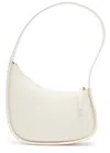 The Row Half Moon Leather Shoulder Bag In Ivory