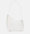 The Row Half Moon Leather Shoulder Bag In White