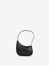 The Row Half Moon Leather Shoulder Bag In Black