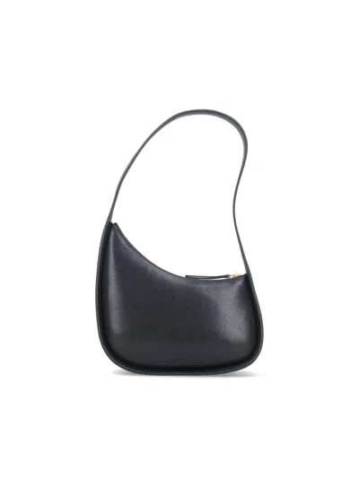 The Row Half Moon Shoulder Bag In Blsg Black Shg