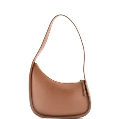 The Row Half Moon Shoulder Bag Leather In Brown