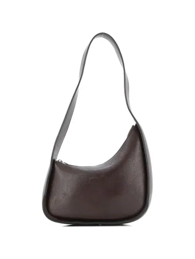 Pre-owned The Row Half Moon Shoulder Bag Leather Hobo Bag In Brown