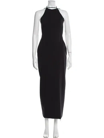 Pre-owned The Row Halterneck Long Dress In Black
