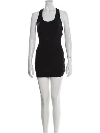 Pre-owned The Row Halterneck Mini Dress In Black