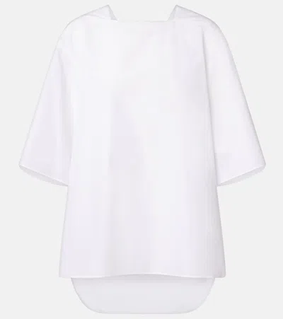 The Row Hamza Cotton Poplin Top In White