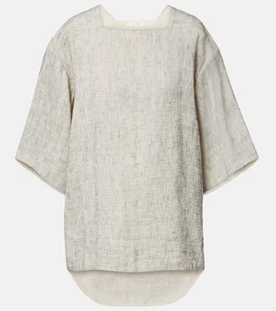 The Row Hamza Linen And Silk Top In White