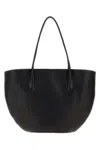 The Row Structured Leather Alger Shopping Tote In Black