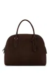 The Row Brown Suede India 12 Handbag In Brown