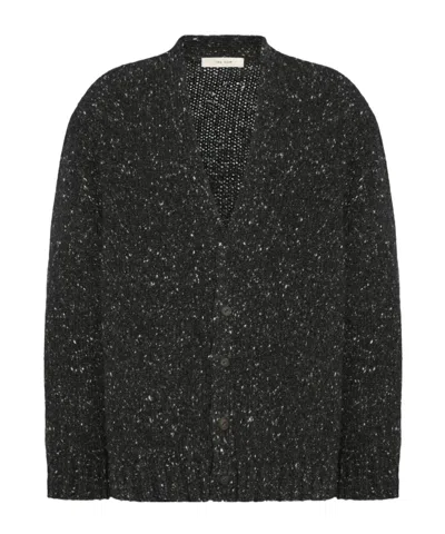 The Row Hardy Cardigan In Cashmere In Black