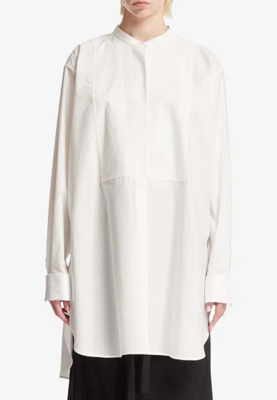 The Row Hari Long-sleeved Shirt In Off-white