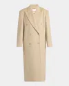 The Row Hariet Cashmere Double-breasted Coat In Gray