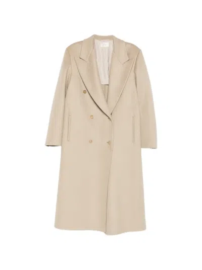The Row Hariet Double-breasted Coat In Neutral