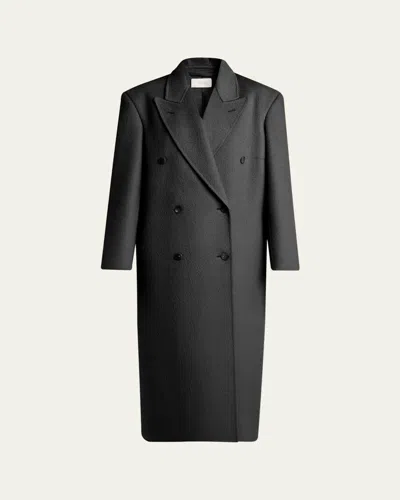 The Row Hariet Double-breasted Long Coat In Multi