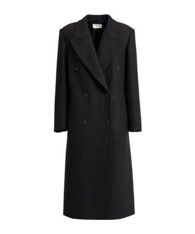 The Row Hariet Oversize Virgin Wool Coat In Black