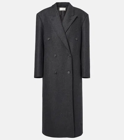 The Row Hariet Wool And Cashmere Coat In Gray
