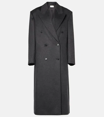 The Row Harisi Cashmere Coat In Grey