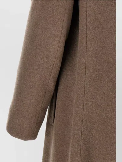 The Row 'harisi' Double-breasted Coat Back Vent In Brown