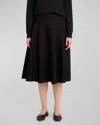 The Row Harley Midi A-line Skirt In Black