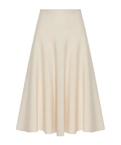 The Row Harley Midi Skirt In Neutral