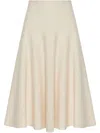 The Row Harley Stretch-knit Midi Skirt In White