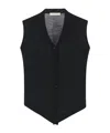 The Row Harrell Wool Knit Vest In Black