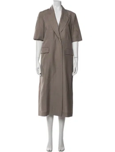 Pre-owned The Row Harriet Wool Coat In Neutrals