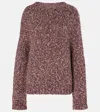 The Row Hauren Cashmere Sweater In Port Red / Porcelain